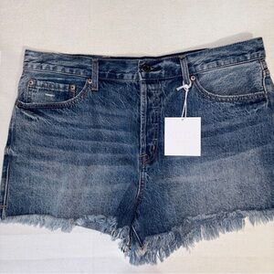 Pistola Frayed Hem Blue Jean Shorts 32